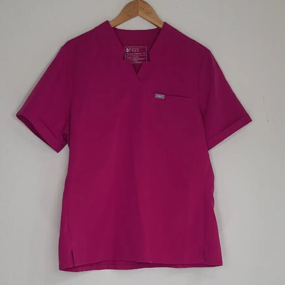 Figs Flo Scrub Top Raspberry Sorbet Size XL Womens - Picture 1 of 4